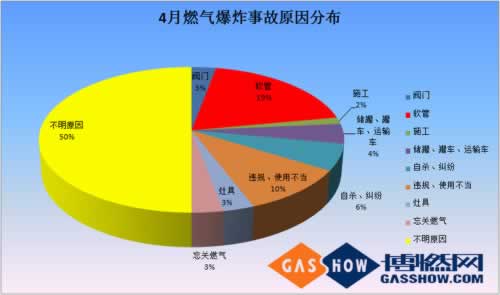  2016年度4月我国燃气爆炸事故分析报告分布