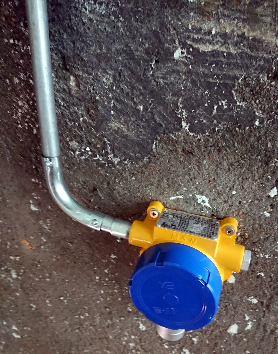 气体探测器部分安装完成